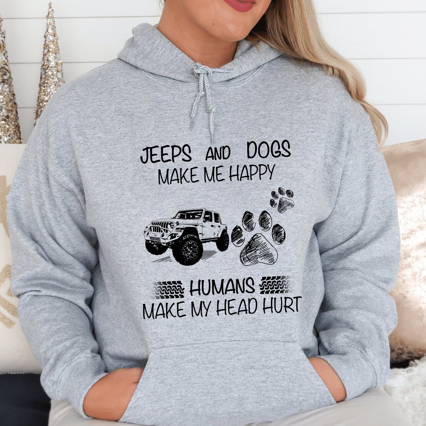 Jeeps And Dogs Make Me Happy Hoodie