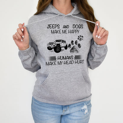 Jeeps And Dogs Make Me Happy Hoodie