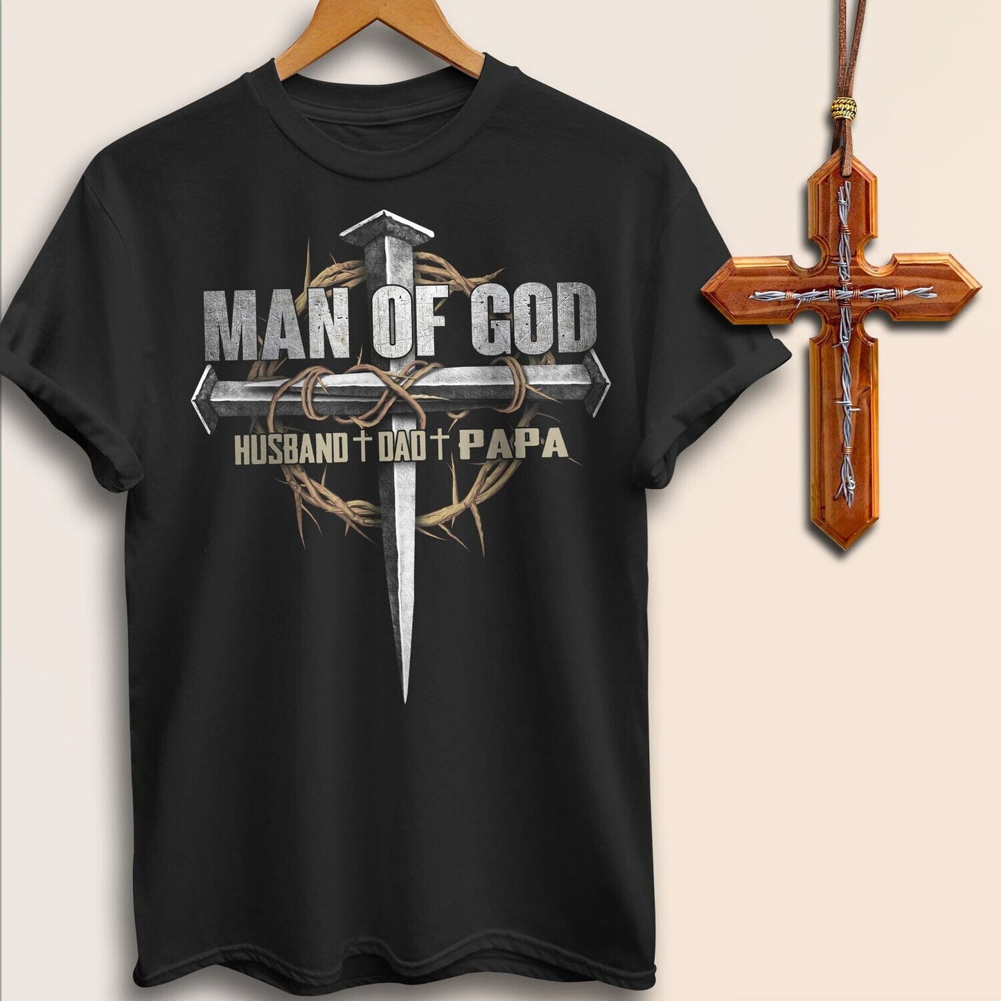 Man of God Husband Dad Papa Shirt