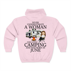 Never Underestimate a June Woman Hoodie
