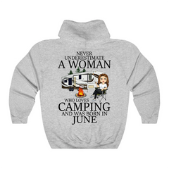 Never Underestimate a June Woman Hoodie