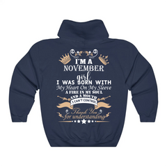 November Girl Heart Fire Soul Hoodie