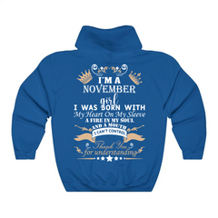 November Girl Heart Fire Soul Hoodie