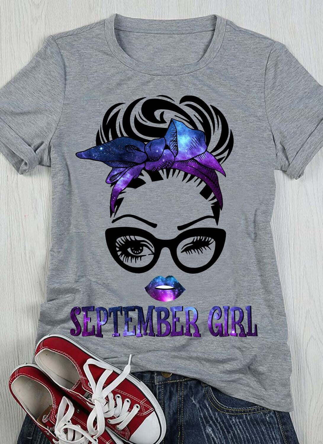 September Girl Birthday Shirt