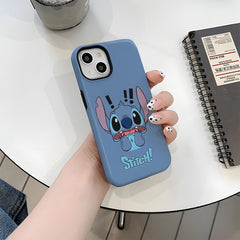 Stitch Cartoon Blue iPhone Case