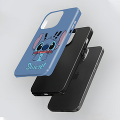 Stitch Cartoon Blue iPhone Case