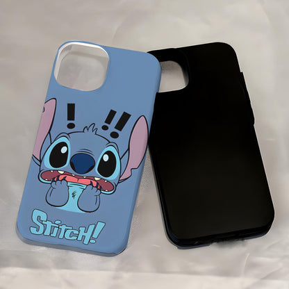 Stitch Cartoon Blue iPhone Case