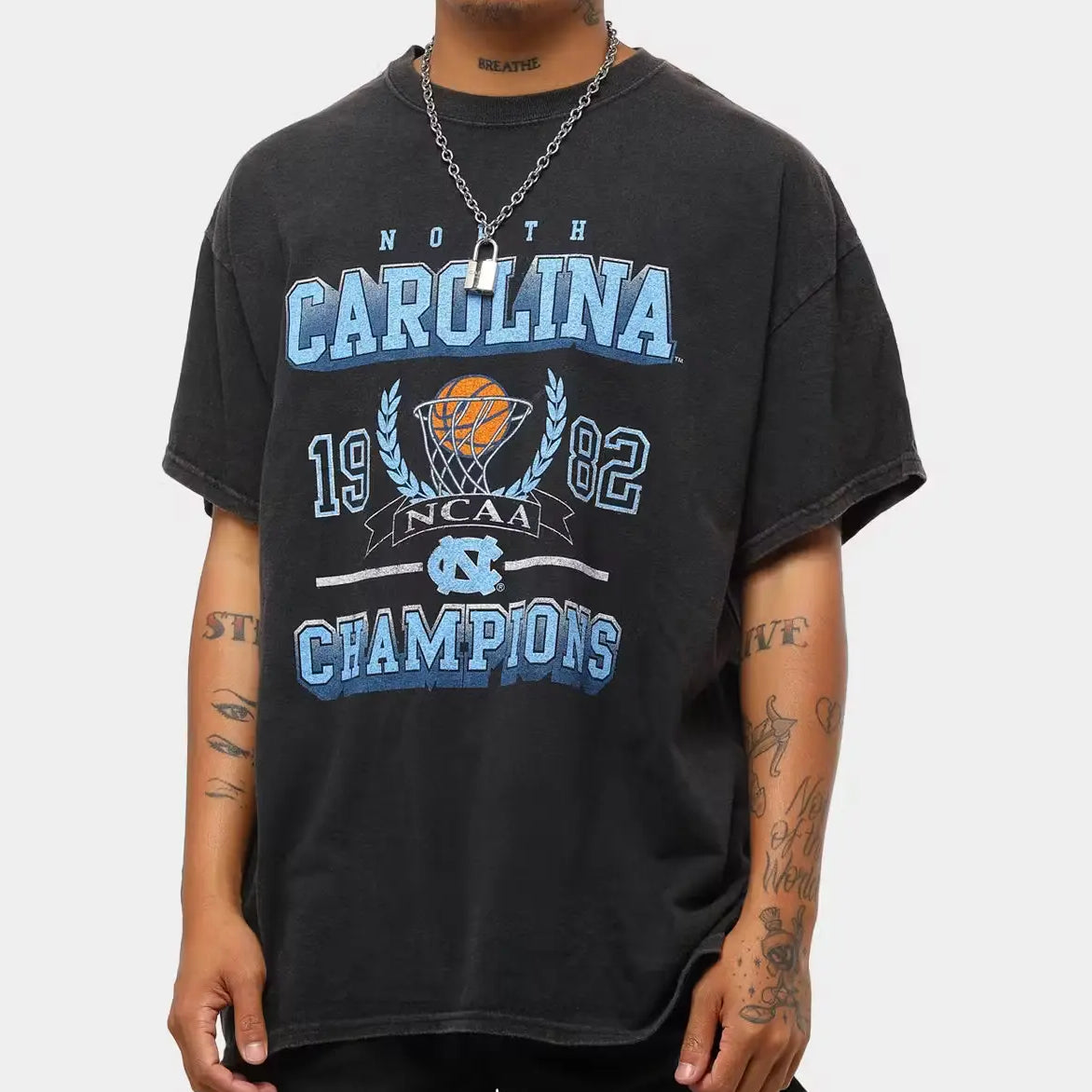 UNC Collegiate 1982 Champions Vintage Tee