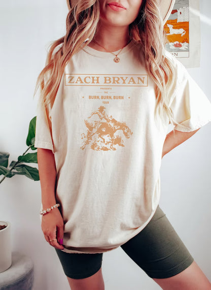 Zach Bryan Burn Burn Burn Tour Shirt