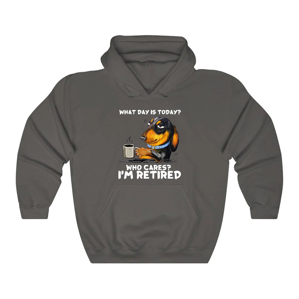What Day Is To Day Who Cares I'm Retired Hoodie