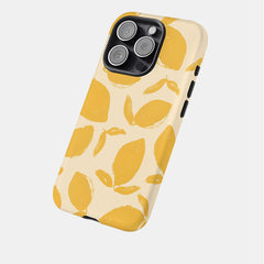 Yellow Lemon Pattern iPhone Case