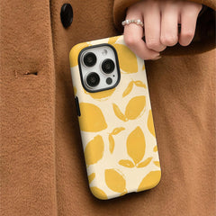 Yellow Lemon Pattern iPhone Case