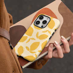 Yellow Lemon Pattern iPhone Case