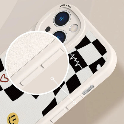 Checkered Smiley iPhone Case