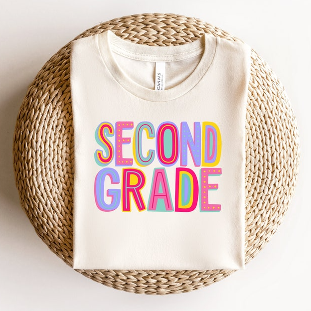 Second Grade Rainbow Back To School  Shirt