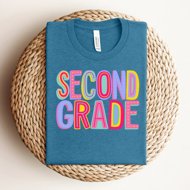 Second Grade Rainbow Back To School  Shirt