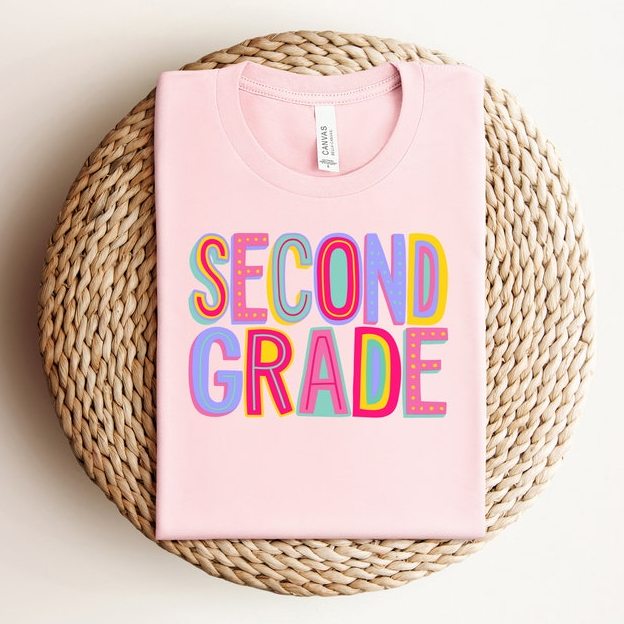 Second Grade Rainbow Back To School  Shirt