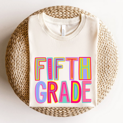 Fifth Grade Rainbow Back To School Shirt