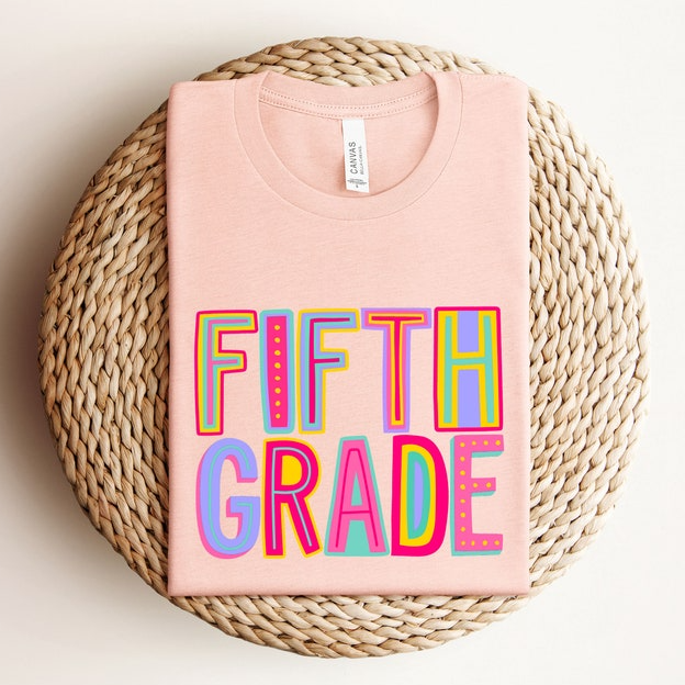 Fifth Grade Rainbow Back To School Shirt