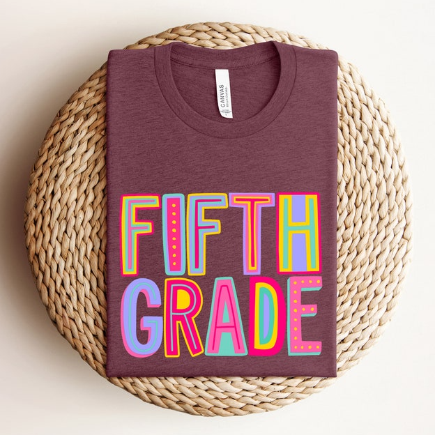 Fifth Grade Rainbow Back To School Shirt