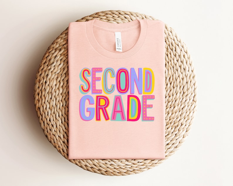 Second Grade Rainbow Back To School  Shirt