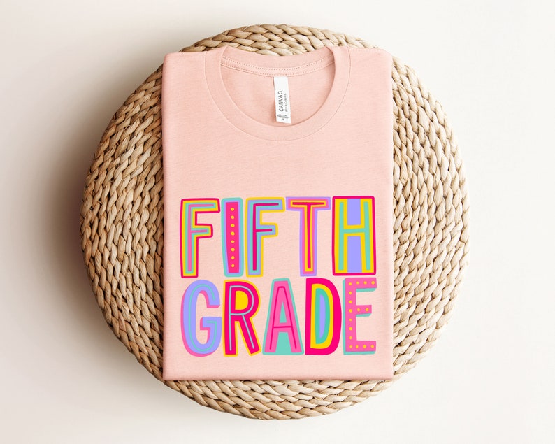 Fifth Grade Rainbow Back To School Shirt