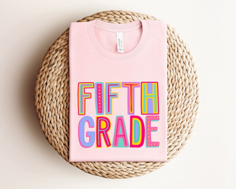 Fifth Grade Rainbow Back To School Shirt