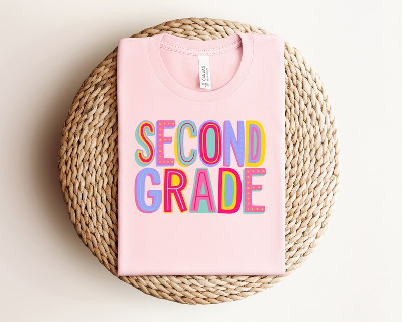 Second Grade Rainbow Back To School  Shirt