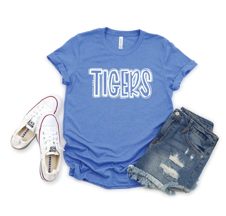 Tiger School Mascot Shirt, School Team Shirt, Favorite Team Shirt, Tiger Team Mascot Shirt, Tigers School Spirit Tee, Custom Mascot Shirts,