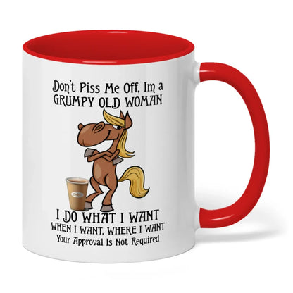 Don't Piss Me Off I'm A Grumpy Old Woman Horse Shirt