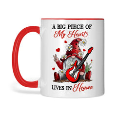 A Big Piece Of My Heart Lives In Heaven Gnome Mug