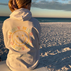 Happy Mind Happy Life Smiley Face Hoodie