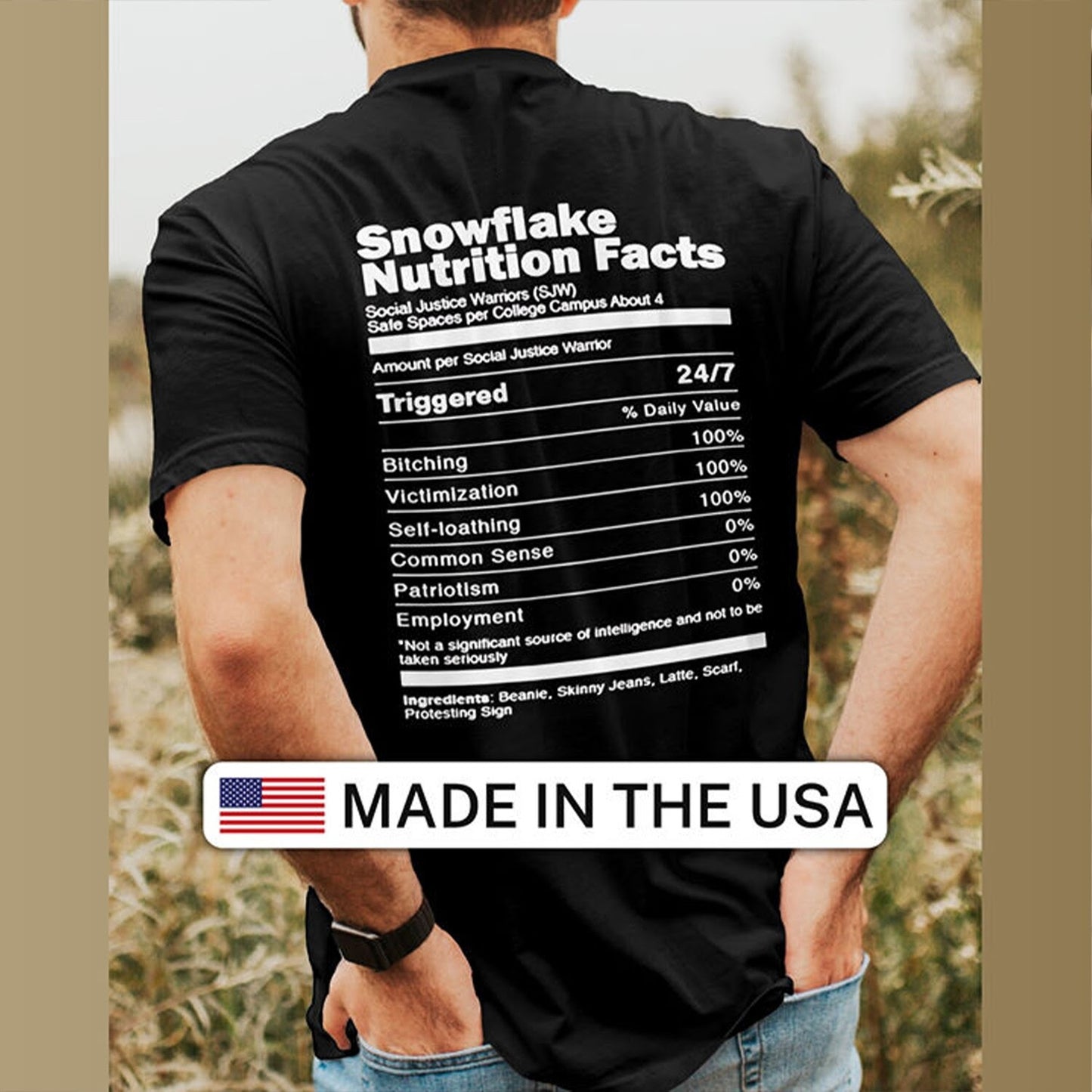 Snowflake Nutrition Facts Shirt