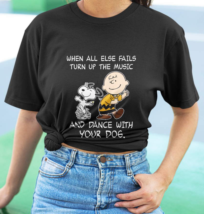 Turn Up The Music And Dance With Your Dog Shirt - Apparelgenix